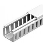 Canaleta sem Adesivo para Painel 50x50mm Ranhurada PVC Cinza 2 Metros