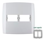 PLACA COM SUPORTE 4X4 1+1 MÓDULO HORIZONTAL SLIM