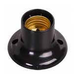 PORTA LÂMPADA FIXO PARA PARAFUSAR PRETO ILUMI