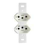 Conjunto 2 Tomadas 2P+T 10A 250V Separadas Monobloco Stylus Ilumi