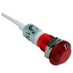 SINALEIRO LED COM RABICHO OLHO DE BOI LK-10 VERMELHO 220V LUKMA
