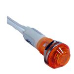 SINALEIRO LED COM RABICHO OLHO DE BOI LK-10 AMARELO 220V LUKMA