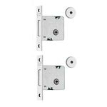 FECHADURA AUXILIAR STAM 1004 TETRA ROSETA REDONDA INOX (PAR) 
