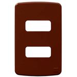 PLACA 4X2 2 MOD MARROM COMPOSÉ 