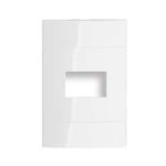 PLACA 4X2 1 MÓDULO HORIZ BRANCO DECOR