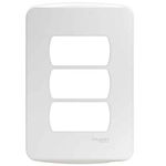 PLACA COM SUPORTE 4X2 3 MÓDULOS HORIZ BRANCO MILUZ