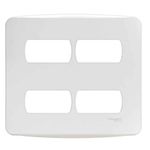PLACA COM SUPORTE 4X4 4 MÓDULOS BRANCO MILUZ