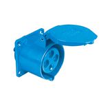 TOMADA EMBUTIR INDUSTRIAL 250V 16A 3P+T 9H AZUL WEG