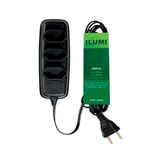 Extensão Compacta 2P+T com Cabo PP Chato 10A 250V 10m Preto ILUMI