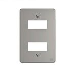 PLACA 4X2" 2 MOD CINZA EQUILE 