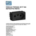 MODULO TOMADA 2P+T 10A PRETO REFINATTO