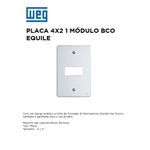 PLACA 4X2 - 1 MÓDULO BRANCO EQUILE