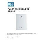 PLACA 4X2 - CEGA BRANCO EQUILE
