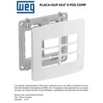 PLACA COM SUPORTE 4X4 6 MOD BRANCO COMPOSÉ