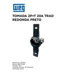 TOMADA REDONDA 2P+T 20A PRETO WEG