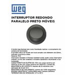 INTERRUPTOR REDONDO PARALELO PRETO MOVEIS