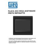 PLACA 4X4 CEGA PRETO ACETINADO REFINATTO STYLE