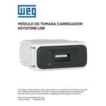 MODULO TOMADA USB BIVOLT KEYSTONE PRETO COMPOSÉ