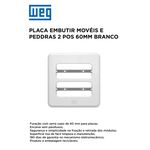 PLACA EMBUTIR MOVEIS E PEDRAS 2 POS 60MM BRANCO COMPOSÉ