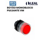 BOTÃO MONOBLOCO PULSANTE VERMELHO WEG