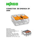 CONECTOR DE EMENDA 221 3P 4MM WAGO