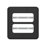 PLACA EMBUTIR MOVEIS E PEDRAS 2 POS 60MM PRETO COMPOSÉ