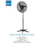 VENTILADOR OSCILante PEDESTAL BIV 60CM PP PTO - 200W