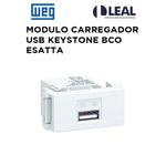 MODULO CARREGADOR USB KEYSTONE BRANCO ESATTA