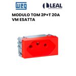 MODULO TOM 2P+T 20A VERMELHA ESATTA