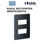 PLACA 4X2 2 POSTOS GRAFITE ESATTA