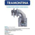 CONECTOR CURVO C/ ROSCA 3/4