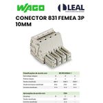 CONECTOR 831 FEMEA 3P 10MM WAGO