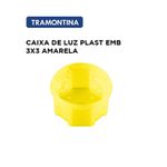 CAIXA LUZ PLÁSTICA EMBUTIR 3X3 AMARELA OCTOGONAL - TRAMONTINA