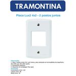 PLACA 4X2 COM 2 POSTOS JUNTOS - LINHA LUX 2