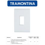 PLACA C/ SUPORTE 4X2 1 POSTO VERTICAL - LINHA LIZ