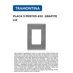PLACA COM SUPORTE 4X2 3 POSTOS - LINHA LIZ