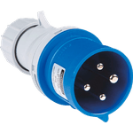 PLUGUE INDUSTRIAL 250V 16A 3P+T 9H AZUL - TRAMONTINA 