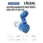 ACOPLAMENTO INDUSTRIAL 250V 32A 2P+T 6H AZUL TRAMONTINA