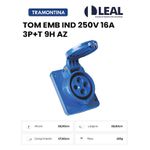 TOMADA DE EMBUTIR INDUSTRIAL 250V 16A 3P+T 9H AZUL - TRAMONTINA