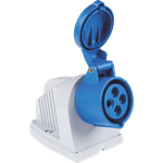 TOMADA SOBREPOR INDUSTRIAL 250V 16A 2P+T 6H AZUL - TRAMONTINA