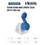 TOMADA SOBREPOR INDUSTRIAL 250V 32A 3P+T 9H AZUL - TRAMONTINA