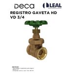 REGISTRO GAVETA HD VD 3/4 DECA