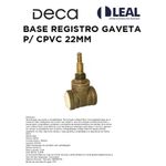 BASE REGISTRO GAVETA P/ CPVC 22MM DECA