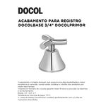 ACABAMENTO PARA REGISTRO 3/4 PRIMOR DOCOL