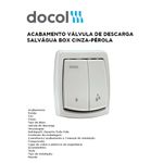 ACABAMENTO VÁLVULA DE DESCARGA SALVÁGUA BOX CP DOCOL