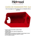 CAIXA PASSAGEM PVC COND VERMELHO 4X2 HIDROSSOL