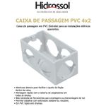 CAIXA PASSAGEM PVC COND BRANCO 4X2 HIDROSSOL