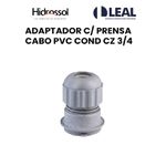 ADAPTADOR COM PRENSA CABO PVC COND CINZA 3/4