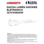 DUCHA LORENZETTI SHOWER ELETRÔNICA 127VX5500W