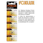 BATERIA ALCALINA 1,5V LR41 CART COM 5 PEÇAS FOXLUX